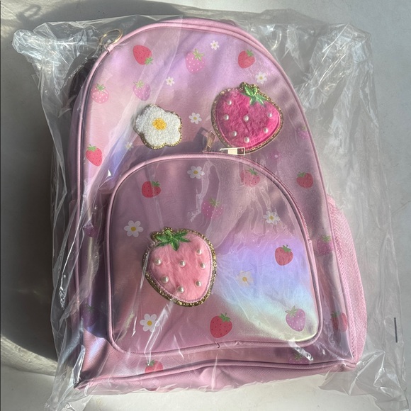 Other - Pink Strawberry Kids Backpack